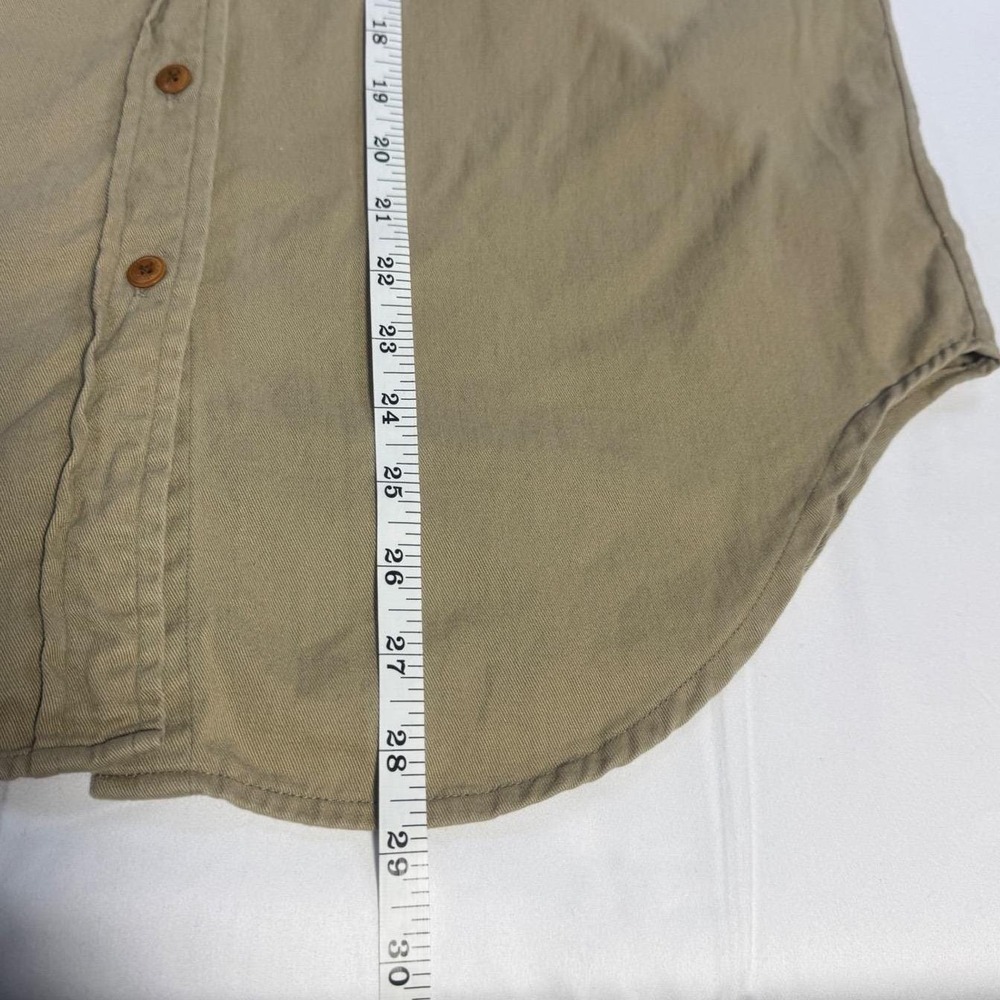 Ralph Lauren Mens Safari Military Field Shirt Khaki Tan Cotton Twill Size 8 - Picture 9 of 11